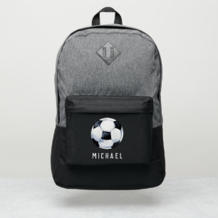 Modern Trendy Soccer Ball Football Personalized Port Authority® Backpack
