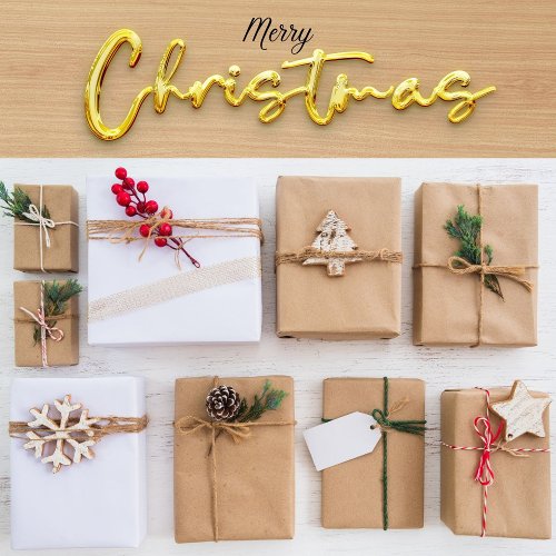 Modern trendy solid plain brown Christmas gift  Wrapping Paper