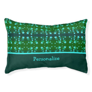Modern & Trendy Star Pattern Blue & Green Cat Dog Pet Bed