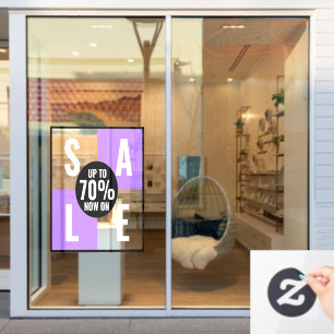 Modern Trendy store sale sign window clings