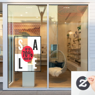 Modern Trendy store sale sign window clings