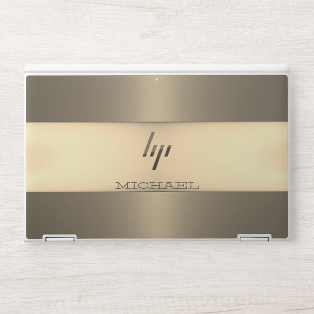 Modern Trendy  Striped - Personalized HP Laptop Skin (Front)