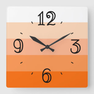 Modern Trendy Stripes Square Wall Clock