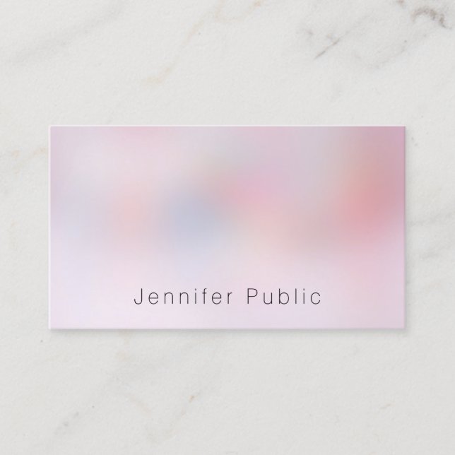 Modern Trendy Stylish Colorful Simple Template Business Card (Front)