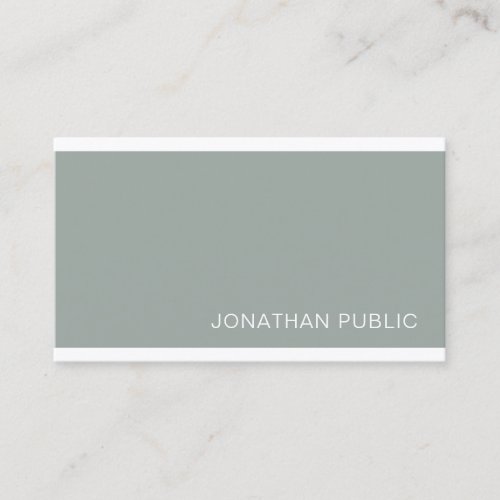 Modern Trendy Stylish Green Sleek Design Luxury Business Card