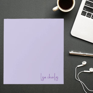 Modern Trendy Stylish Pastel Purple Cute Notepad