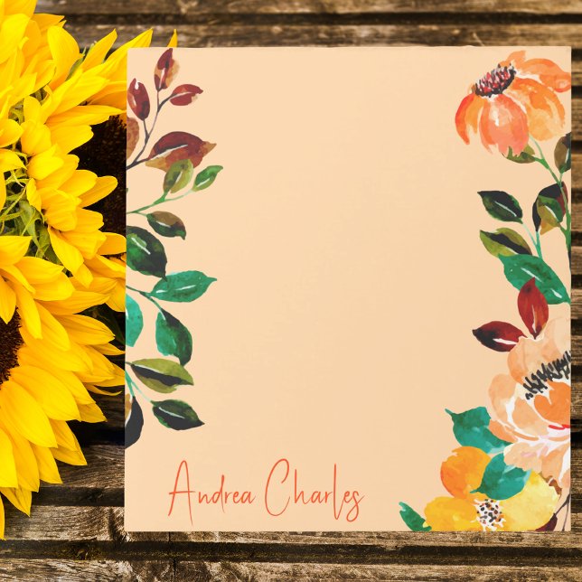 Modern Trendy Stylish Pretty Floral Notepad (Creator Uploaded)