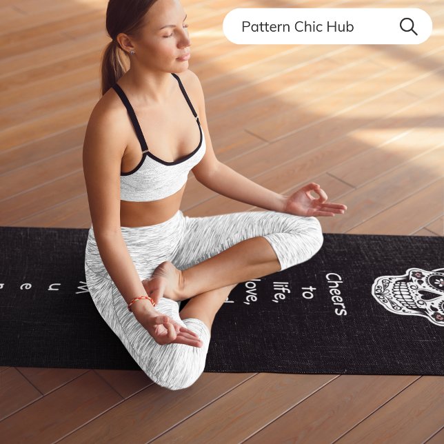 Modern Trendy Sugar Skull Holiday Gift 2-sided Yoga Mat (Creator Uploaded)
