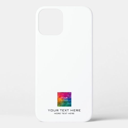 Modern Trendy Template Business Logo Elegant White iPhone 12 Case