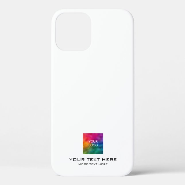 Modern Trendy Template Business Logo Elegant White Case-Mate iPhone Case (Back)