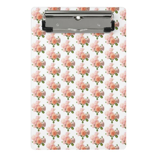 Modern Trendy Template Elegant Roses Design Mini Clipboard (Front)