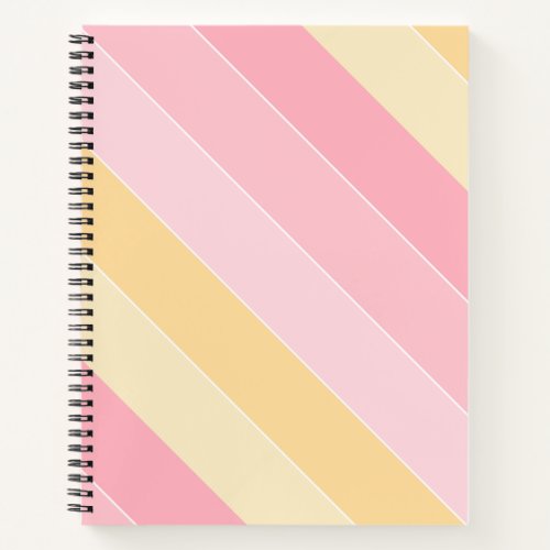 Modern Trendy Template Elegant Stripes Pastel Notebook