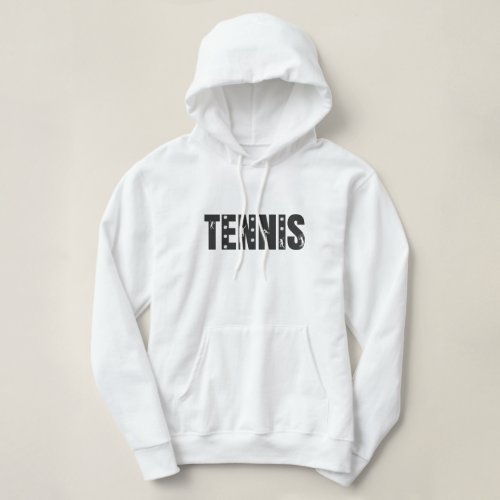 Modern Trendy Tennis Player Typography Text Cool   Hoodie