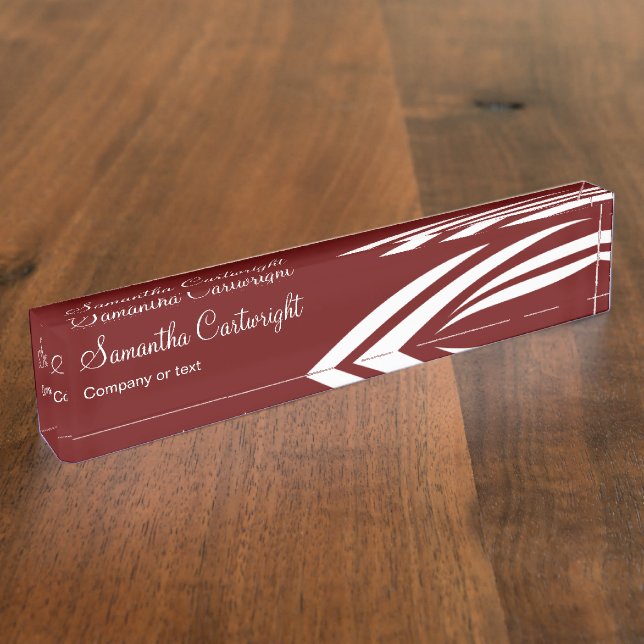 Modern Trendy Theme Desk Name Plate (Side)