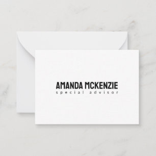 Modern Trendy Unique Creative Minimalist Design Note Card