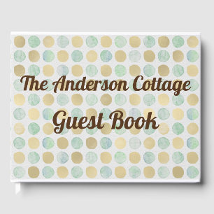 Modern Trendy Vacation Rental Cottage Guests Guest Book