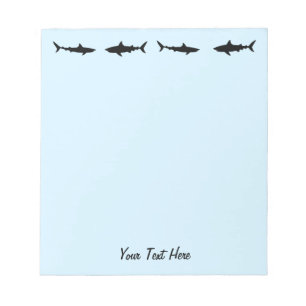 Modern Trendy vintage Shark - Sharks Personalized Notepad