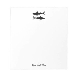 Modern Trendy vintage Shark - Sharks Personalized  Notepad