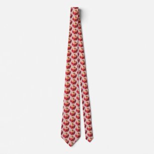 Modern Trendy Watercolor Fruit Pomegranate Neck Tie