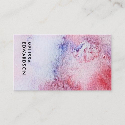 Modern trendy watercolor professional business card