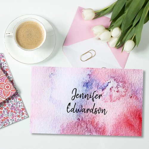 Modern trendy watercolor professional business card
