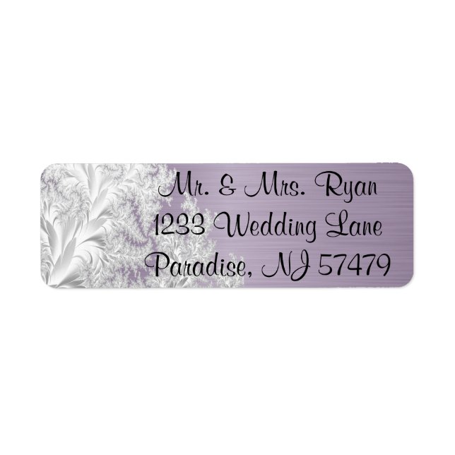 Modern Trendy Wedding in a Amethyst Purple Label (Front)