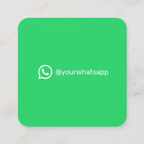 Modern trendy WhatsApp social media simple logo Calling Card