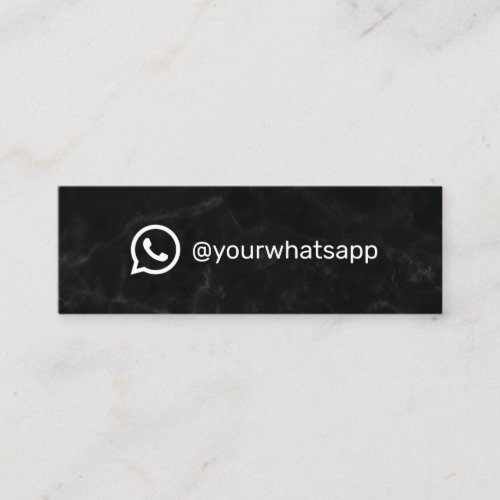 Modern trendy WhatsApp social media simple marble Calling Card