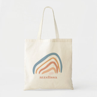Modern Trendy Whimsical Rainbow For Girls Tote Bag
