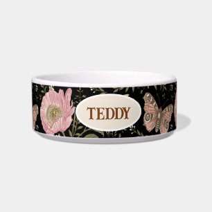 Modern Trendy Wildflower Botanical Floral Monogram Bowl