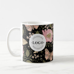 Modern Trendy Wildflower Botanical Floral Monogram Coffee Mug