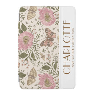 Modern Trendy Wildflower Botanical Floral Monogram iPad Mini Cover