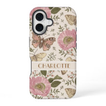 Modern Trendy Wildflower Botanical Floral Monogram