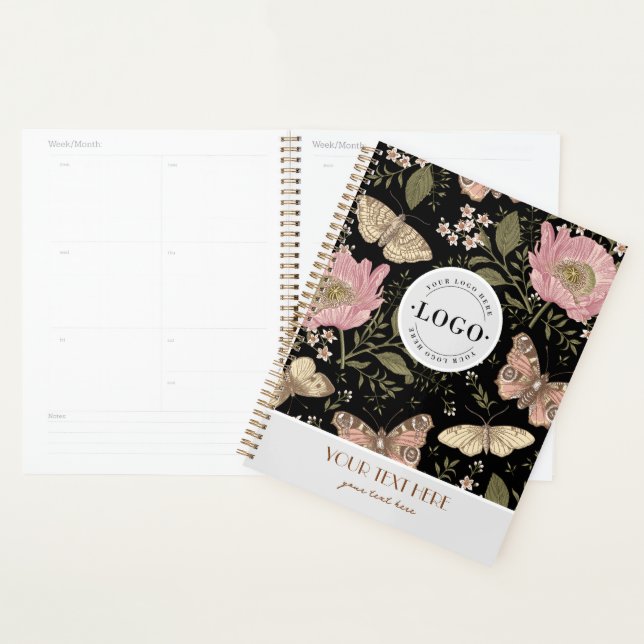 Modern Trendy Wildflower Botanical Floral Monogram Planner (Display)