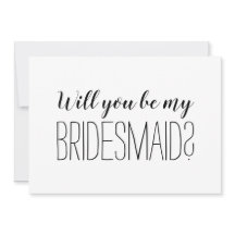 Modern trendy will you be my bridesmaid