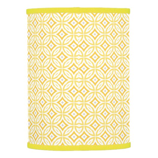 Modern Trendy Yellow Circle Geometric Pattern Lamp Shade (Back)