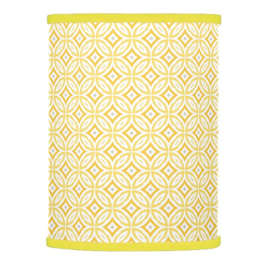 Modern Trendy Yellow Circle Geometric Pattern Lamp Shade (Right)