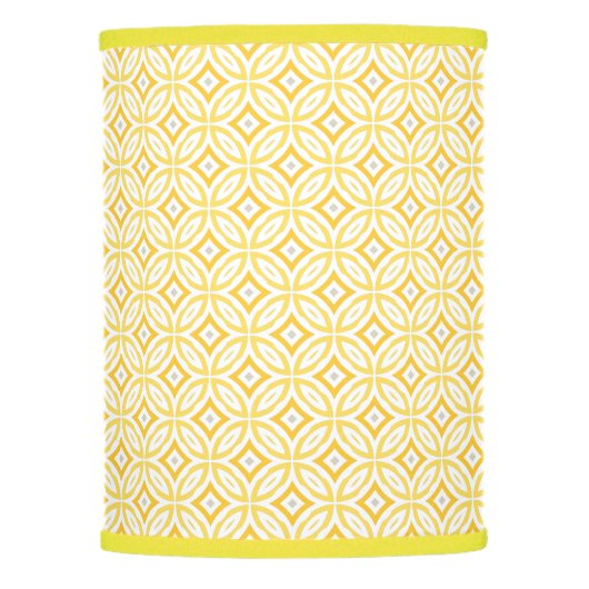 Modern Trendy Yellow Circle Geometric Pattern Lamp Shade (Front)