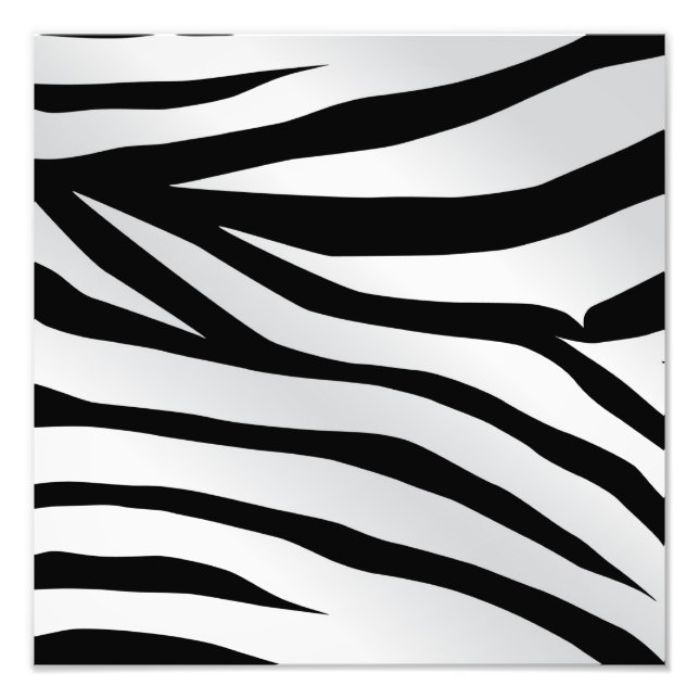 Modern Trendy Zebra Stripes Pattern Photo Print (Front)