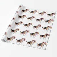 Beagle wrapping shop paper
