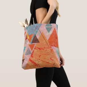 Modern triangle – artistic geometry tote bag