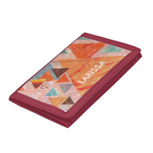 Modern triangle – artistic geometry  trifold wallet