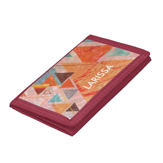 Modern triangle – artistic geometry  trifold wallet (Bottom)