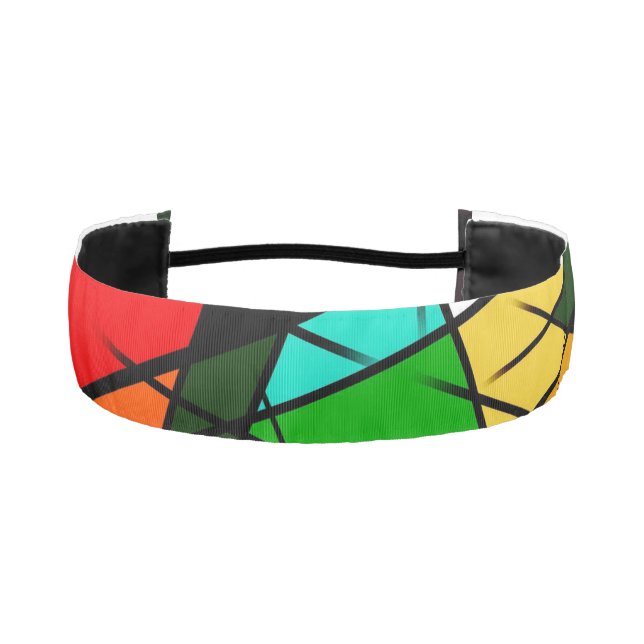 Modern Triangle Colorful Geometric  Athletic Headband (Front)