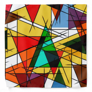 Modern Triangle Colorful Geometric Bandana