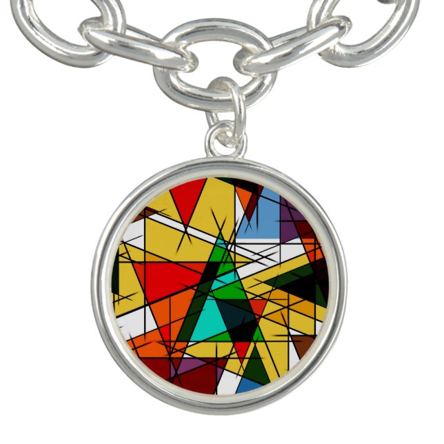 Modern Triangle Colorful Geometric  Bracelet (Design)