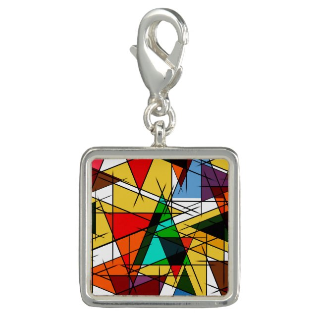 Modern Triangle Colorful Geometric  Charm (Front)
