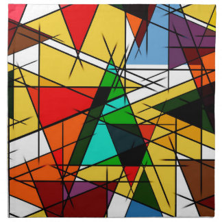 Modern Triangle Colorful Geometric Cloth Napkin