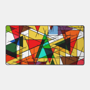 Modern Triangle Colorful Geometric Desk Mat