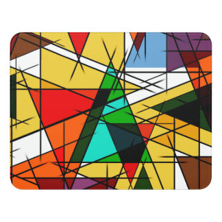 Modern Triangle Colorful Geometric Door Sign
